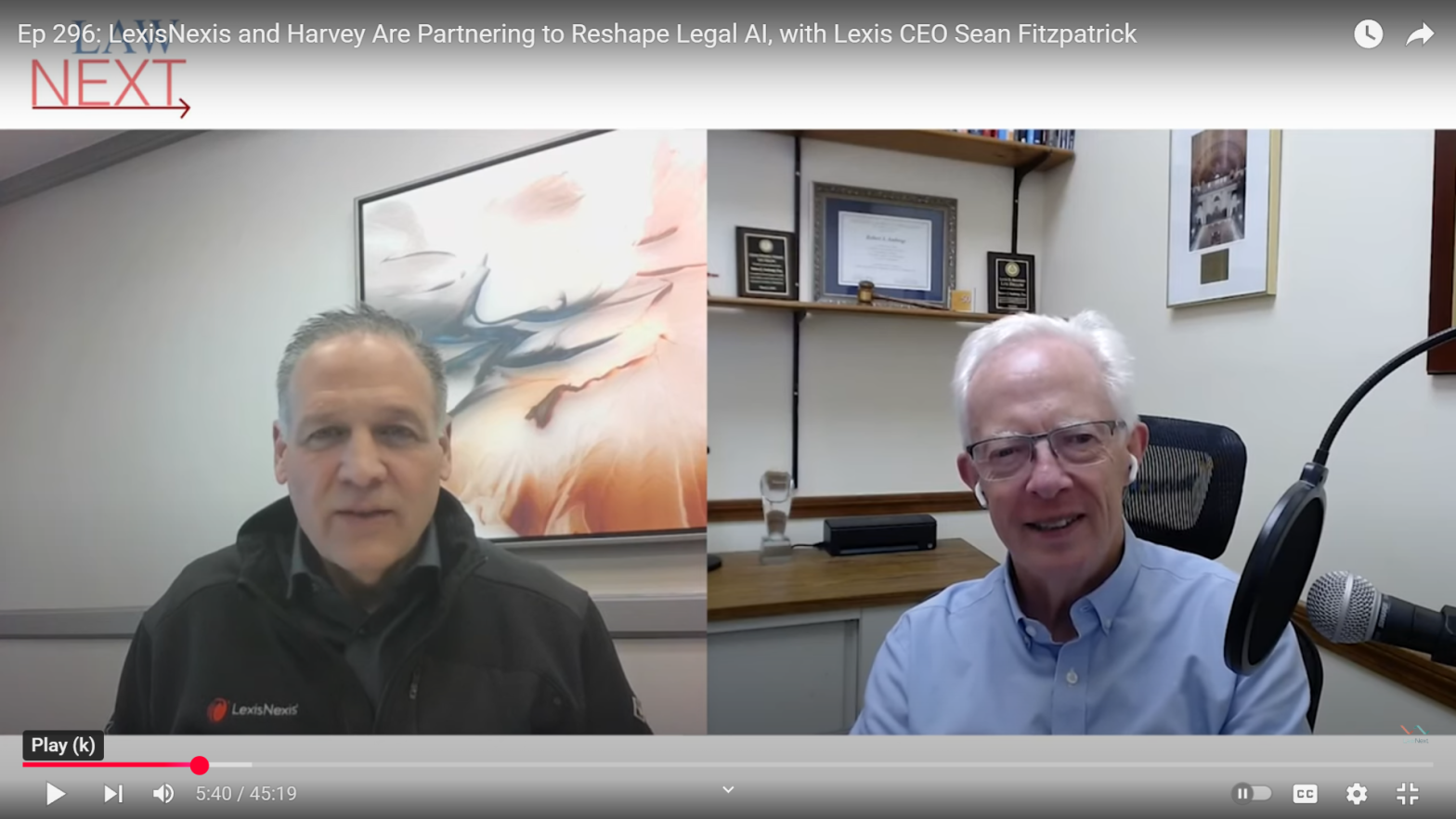 On LawNext: How LexisNexis and Harvey Are Partnering to Reshape Legal AI, with LexisNexis CEO Sean Fitzpatrick