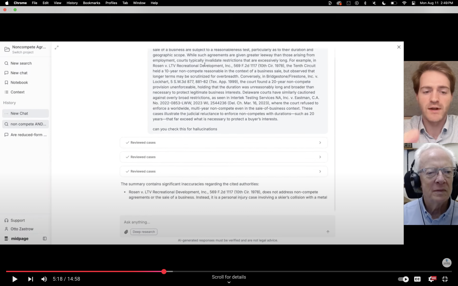 Watch: 15 Minute Demo of Midpage ChatGPT Plugin for Legal